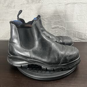 Blundstone Mens Sz 10 Steel Toe 990 Leather Slip On Chelsea Boots NO INSOLES